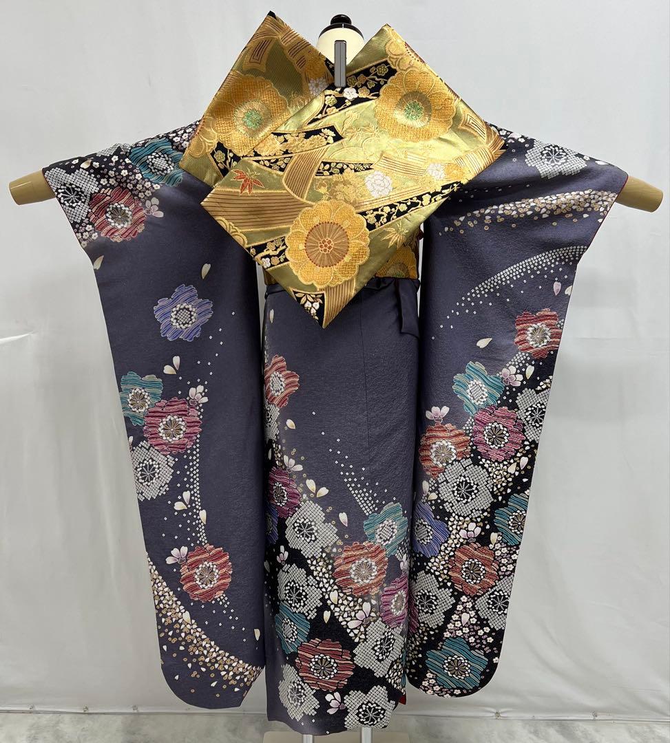 振り袖 フルセット 別誂長襦袢 成人式 金彩加工 銀通し ますいわ屋扱い