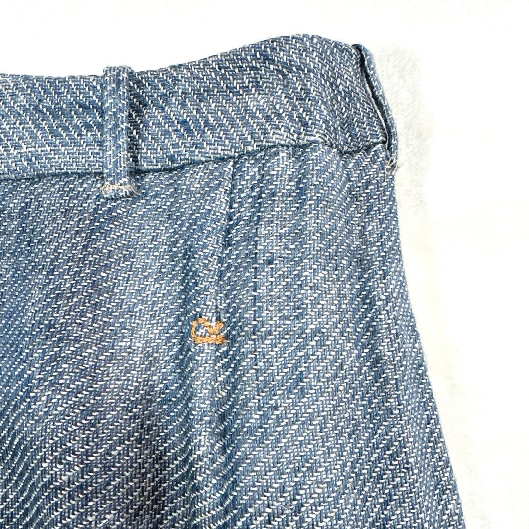 極美品 45R リネンツイード スカート スリット ミモレ丈 ペンシルスカート