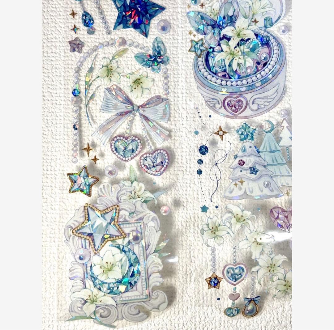 490円【K288】海外PET（貝殻光）マステ切り売り 宝石 キラキラ - メルカリ