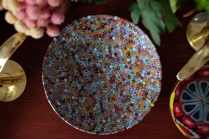 ベネチアンガラス ミルフィオリ プレート ムラーノガラス ガラス作家