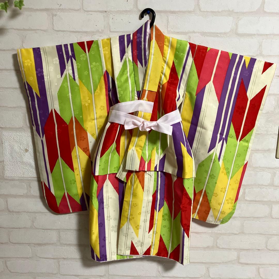 小町kid 七五三　三歳女の子着物　 被布　着物　草履　足袋　バッグ　髪飾