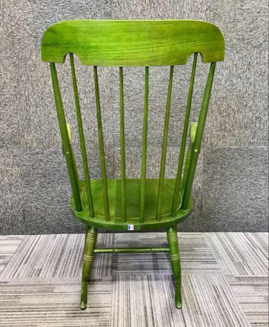 Vintage】飛騨産業 キツツキマーク ロッキングチェア グリーン 送料込み