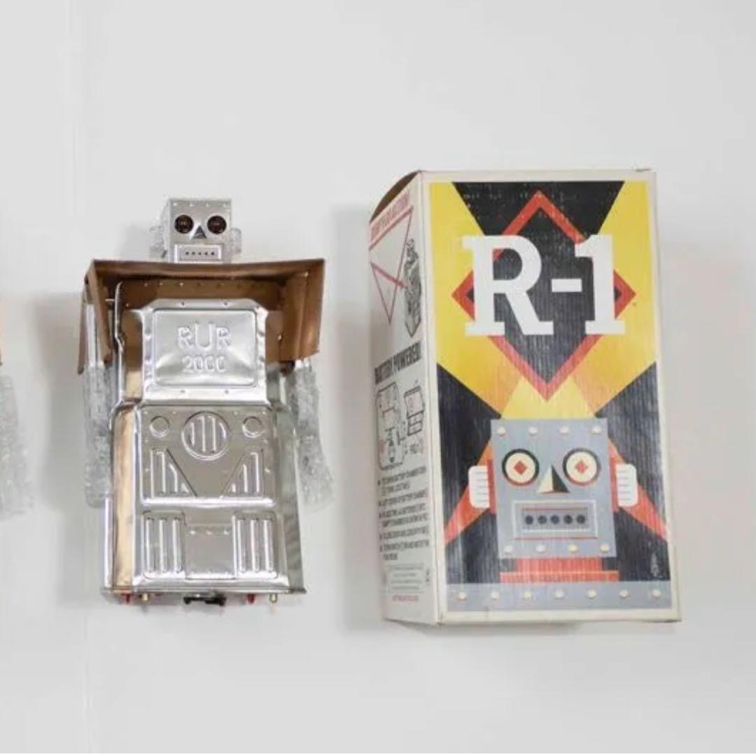 R-1 ロボット 電動歩行 ロボットR-1 シルバービンテージ ブリキ