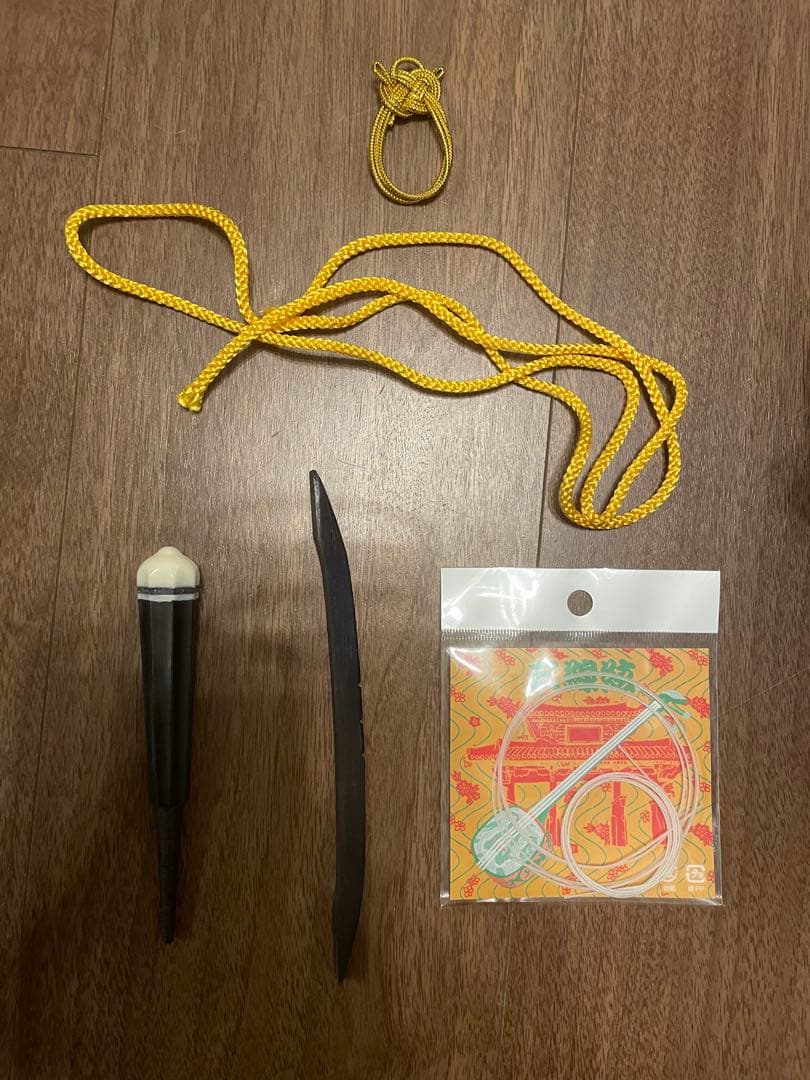 三味線 本体 蛇皮模様 ケース付き