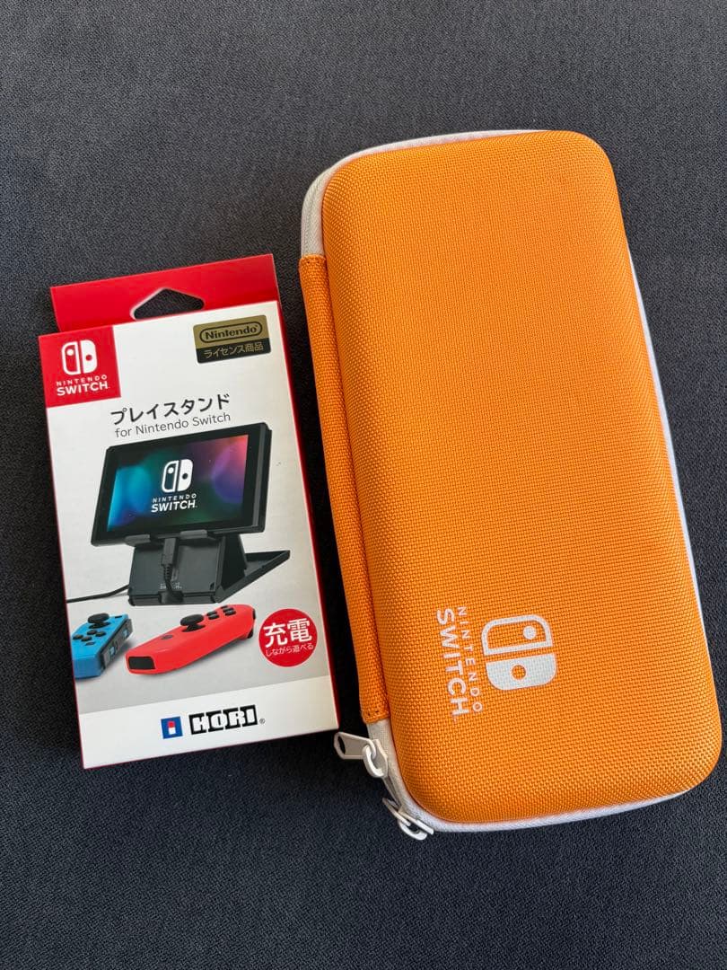 Nintendo Switch 本体 ネオンブルー・レッド　ケース・スタンド付！