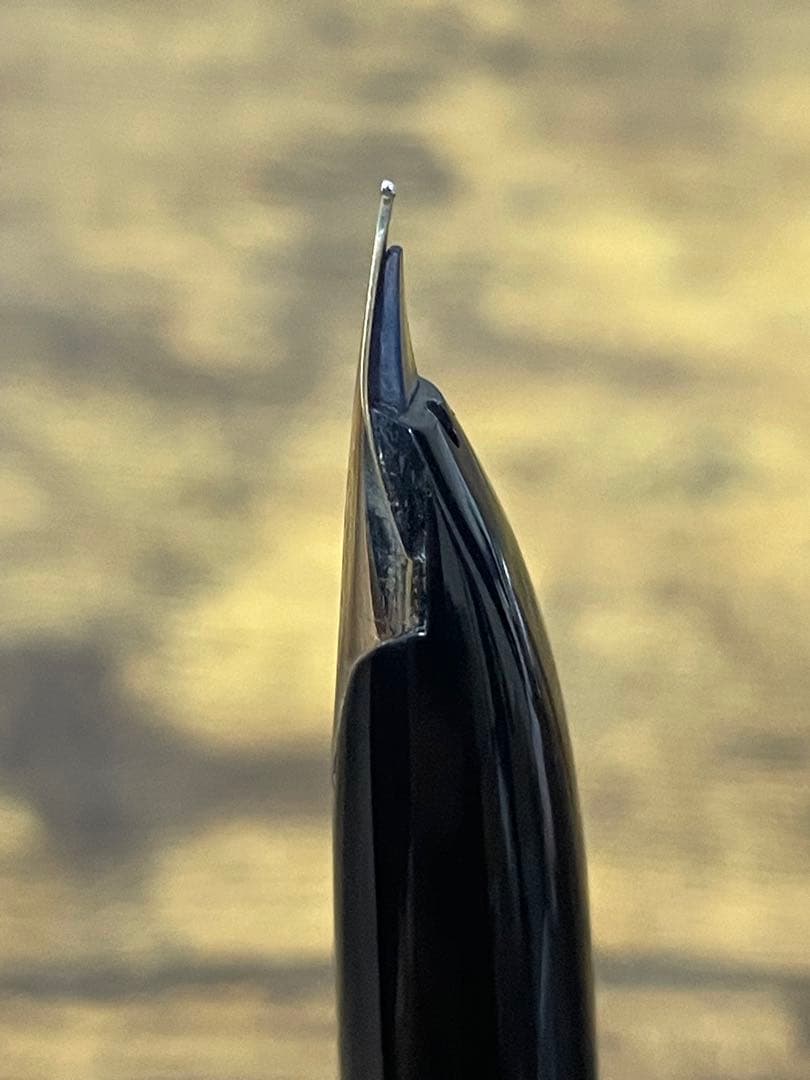 試筆のみ1975年製初代カスタム高級天然イタヤカエデ 大型18金 万年筆