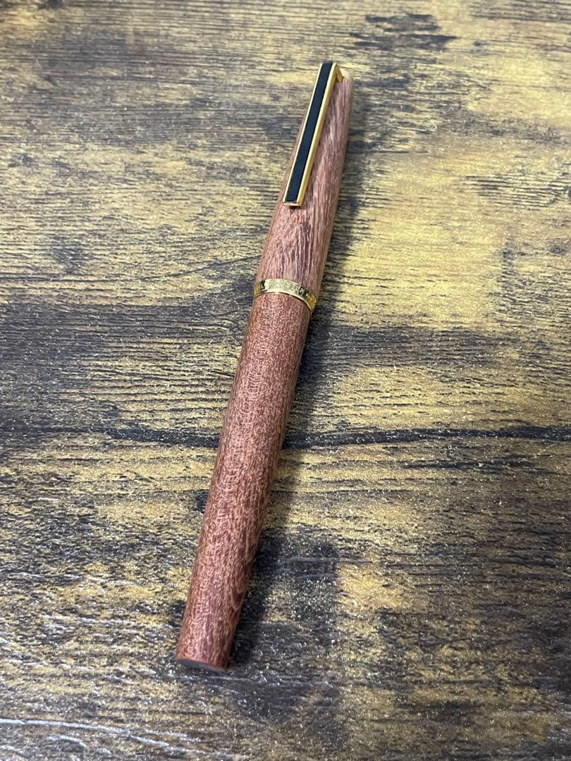 試筆のみ1975年製初代カスタム高級天然イタヤカエデ 大型18金 万年筆