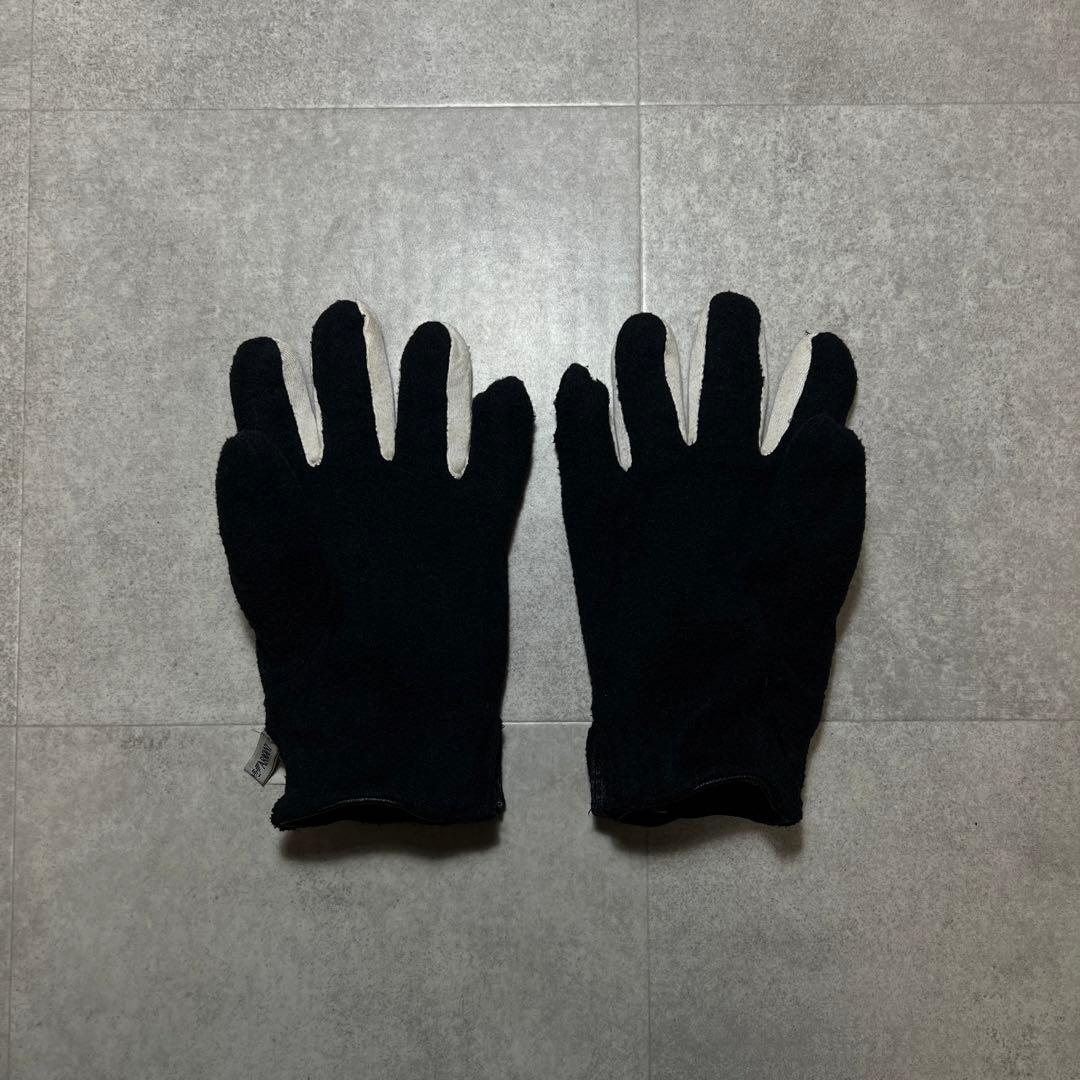 90sエンポリオアルマーニ革手袋グローブ男前ブラックレザー｜手の