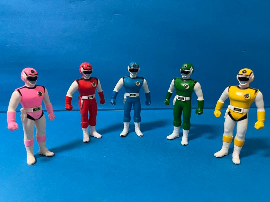 昭和レトロ超貴重超新星フラッシュマンソフビ5体セット