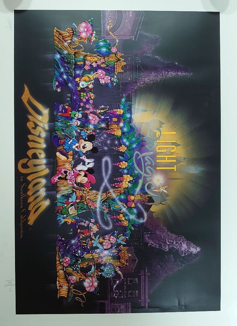 ディズニーワールド 直筆サイン 2000 限定 ポスター リトグラフ パレード