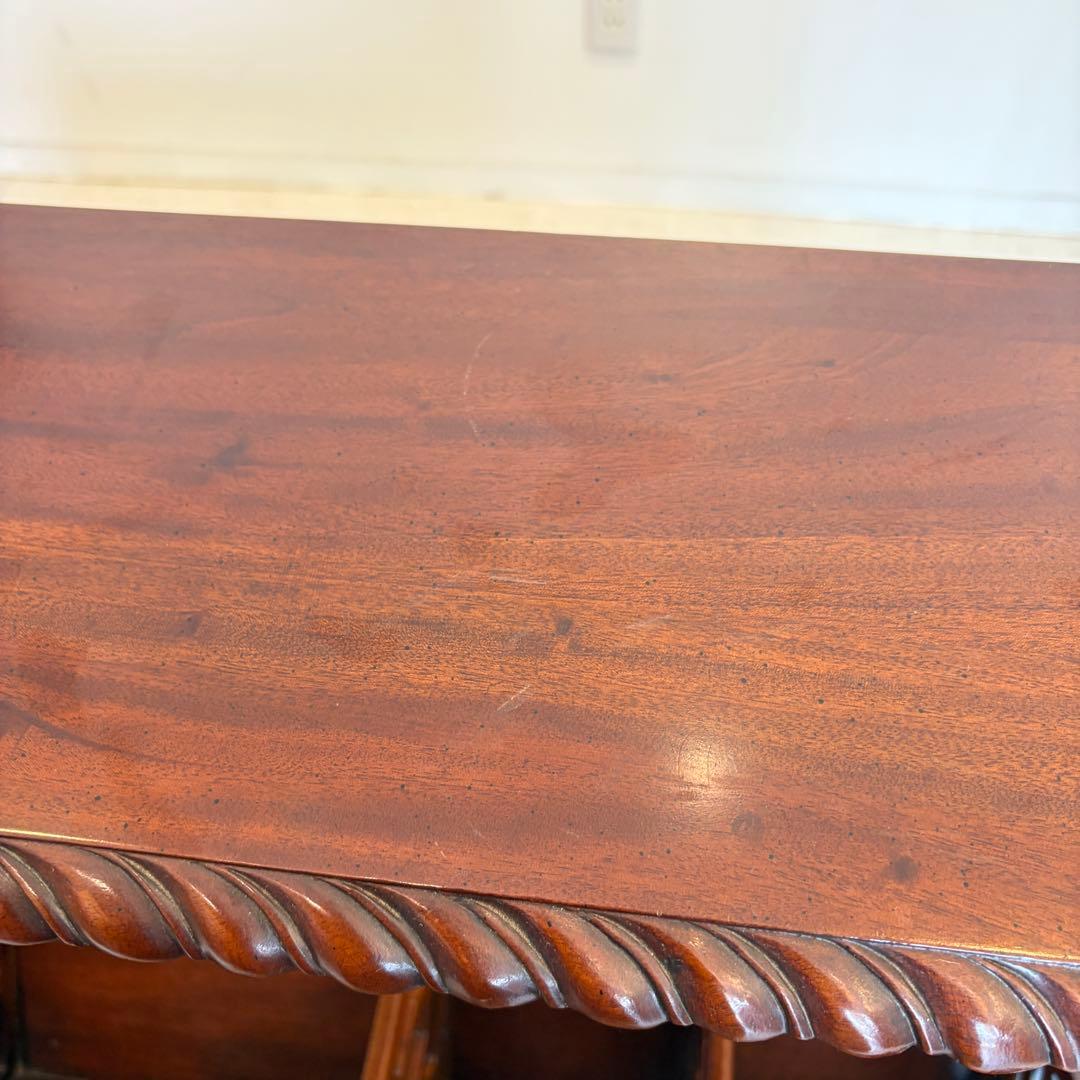 マホガニー材 ブックトローフ チッペンデール様式　イギリス　オープンシェルフ