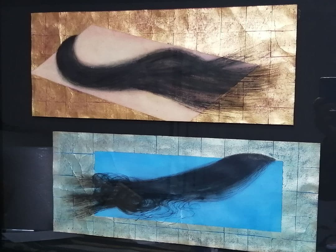 横前裕子 紫式部 源氏物語 39帖 御法 金銀彩 絵画