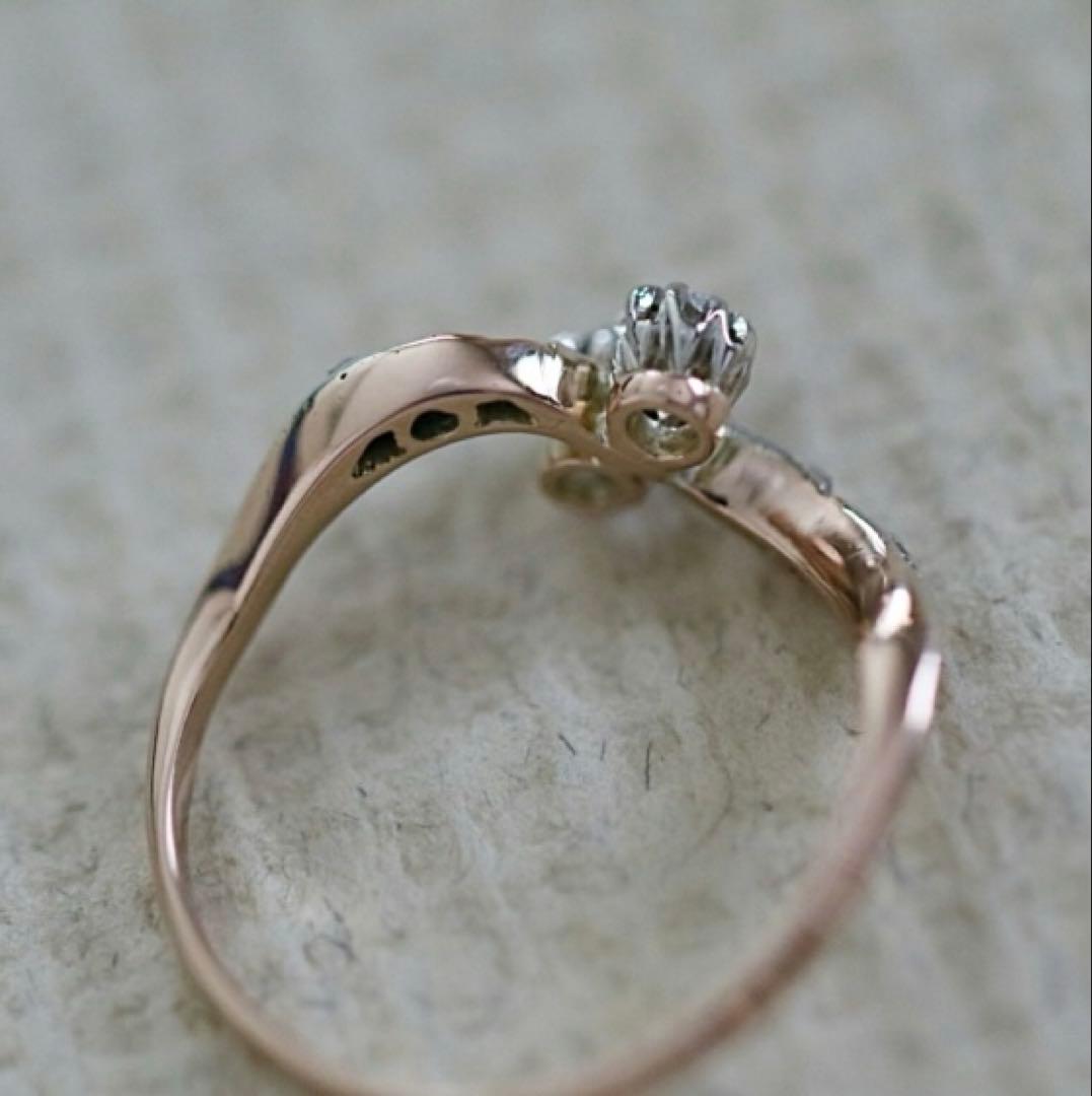 アンティーク　ヴィクトリアン　ダイヤモンドリング　10〜11号　1ct