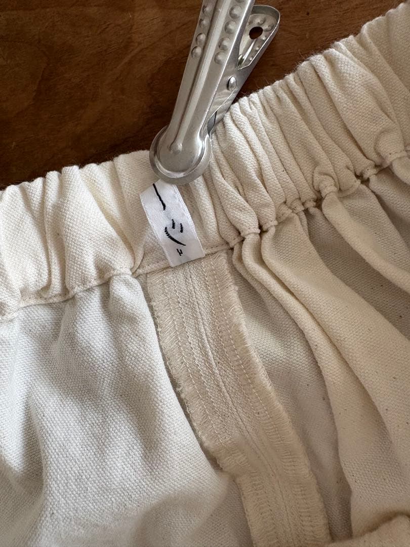 ゴーシュ コットンオックスワイドパンツ 8分丈キュロット