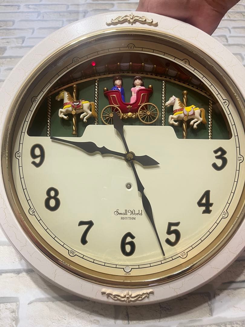 からくり時計　リズム時計　Small World メリーゴーランド　クオーツ式