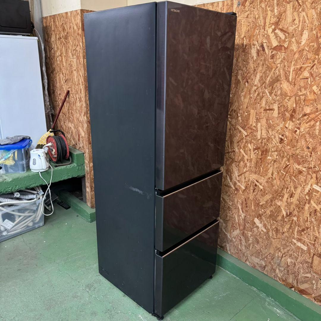 33E3 送料設置無料 日立　自動製氷機能付き大型冷蔵庫　375L 洗濯機
