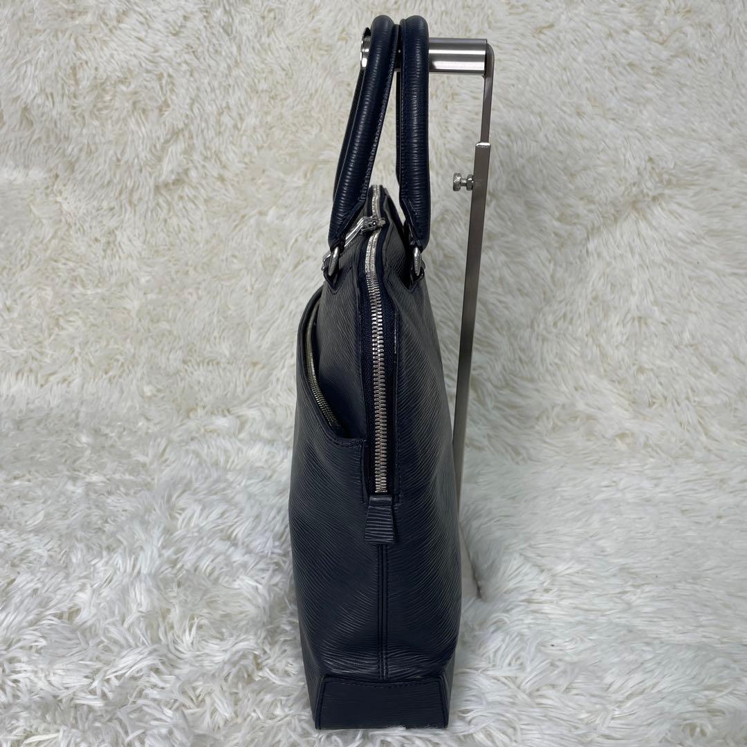 美品 aniary アニアリ ブリーフケース ビジネスバッグ レザー ネイビー