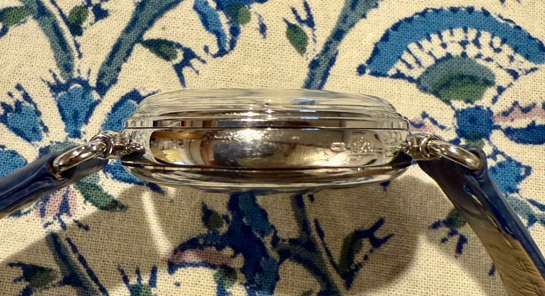 LA SCARA 手巻クロノグラフ腕時計　スターリングシルバー　銀925