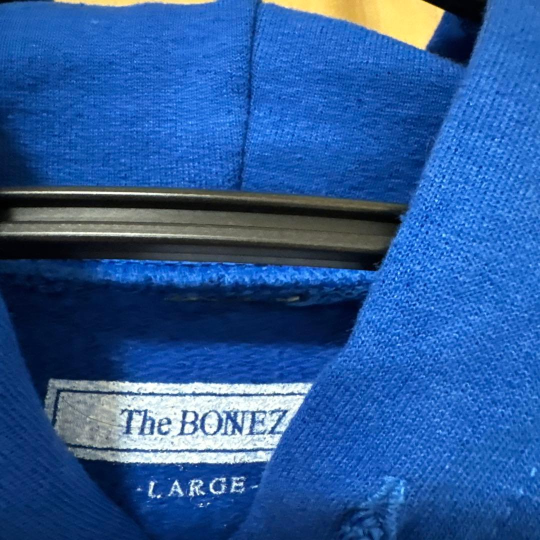 THEBONEZ青色フード付きスウェットLサイズ - メルカリ