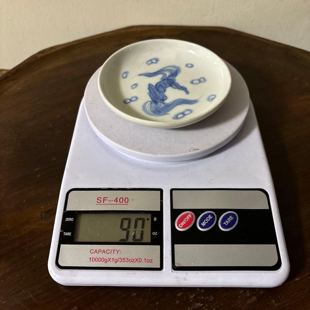 アンティーク 伊万里 うさぎ図染付小皿5点 幕末 明治 大正 検:白洲正子 李