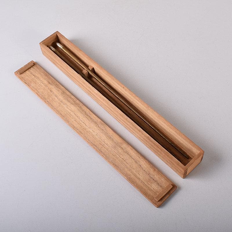 茶道具　銅製　椎頭火箸　共箱　V　7965