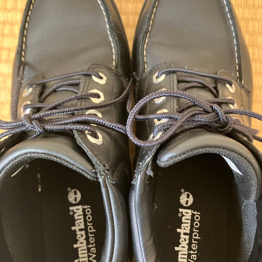 メンズTimberland 防水 ブラック デッキシューズ