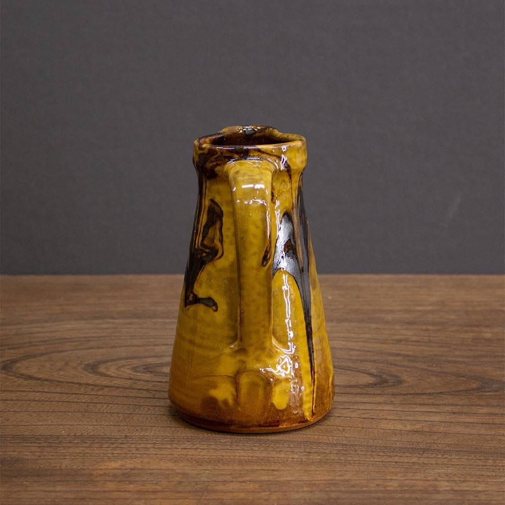 布志名焼 ピッチャー 高さ15cm 民芸 昭和レトロ （マーブル柄2）