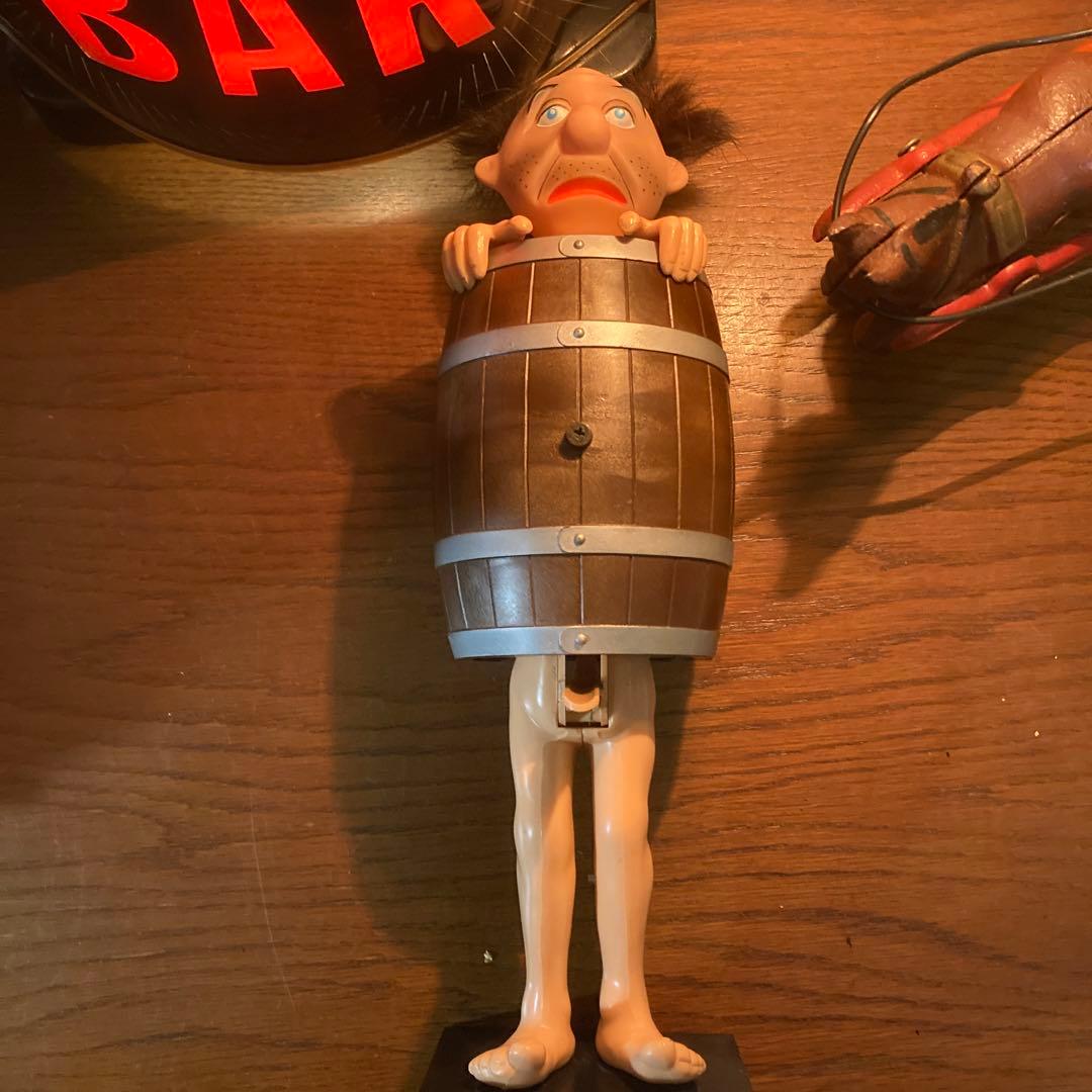 シガレットディスペンサー ビンテージ煙草入れ人形 バレルマン