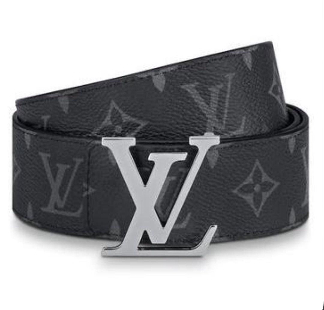 Louis Vuitton ブラックレザーベルト - メルカリ