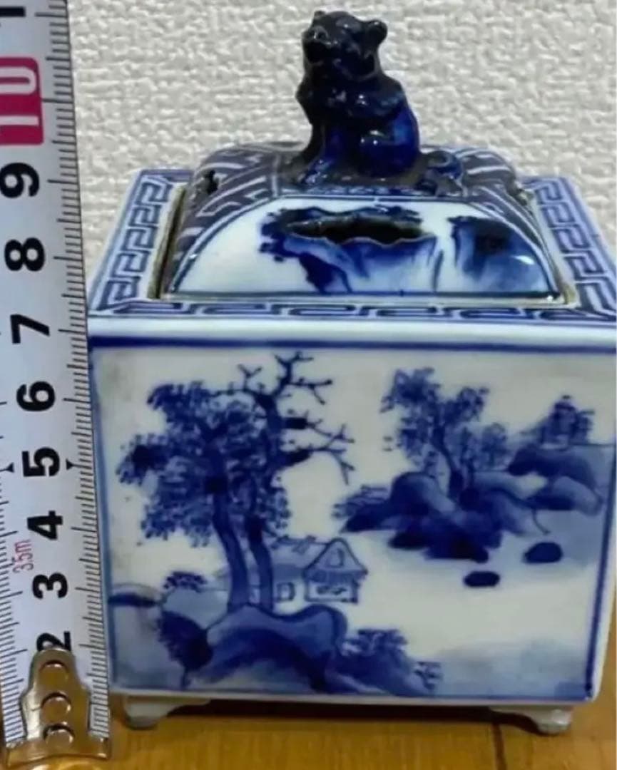 染付け香炉 骨董