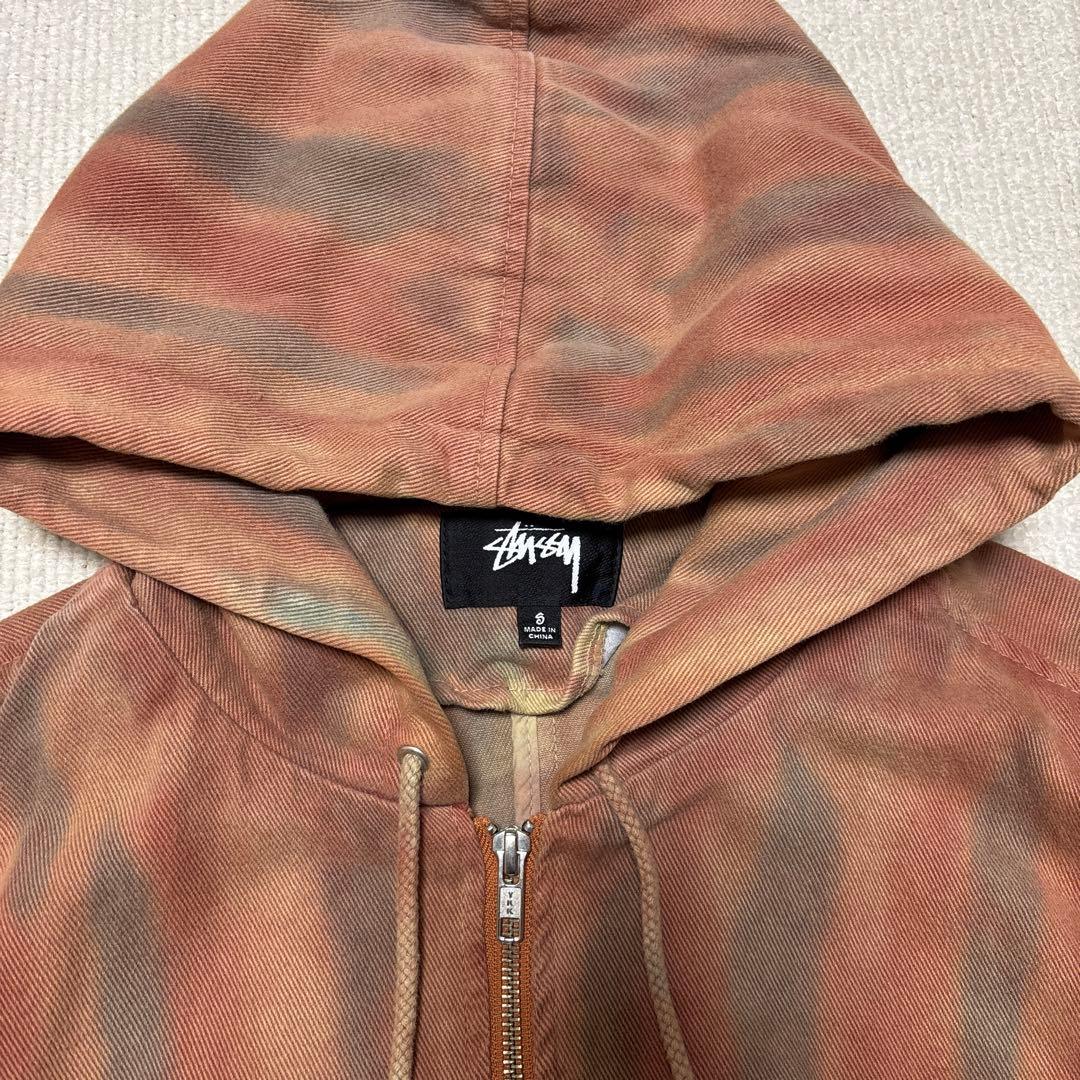 Stussy フード付きブラウンジャンパー M｜Stussy ブラウン フード付き