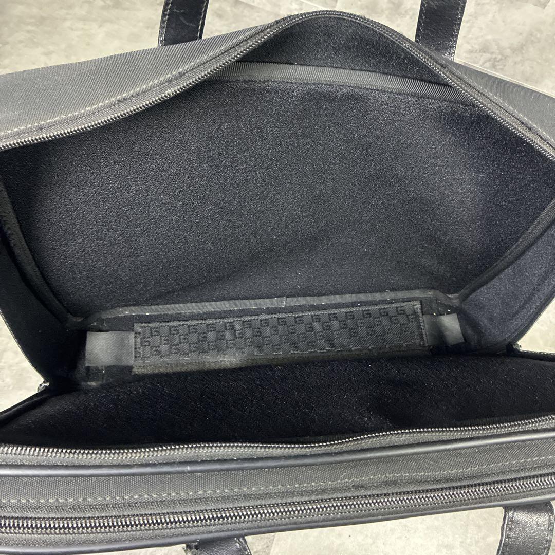 【訳あり】GUCCI グッチ ビジネスバッグ パソコンバッグ ナイロン ブラック
