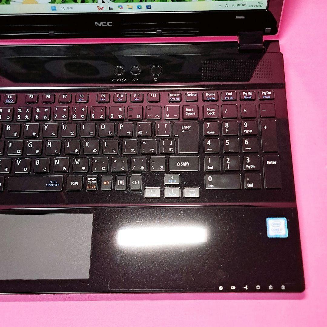 G67爆速ハイスぺ NECノートパソコン 7世代i7/SSD512/メモリ16