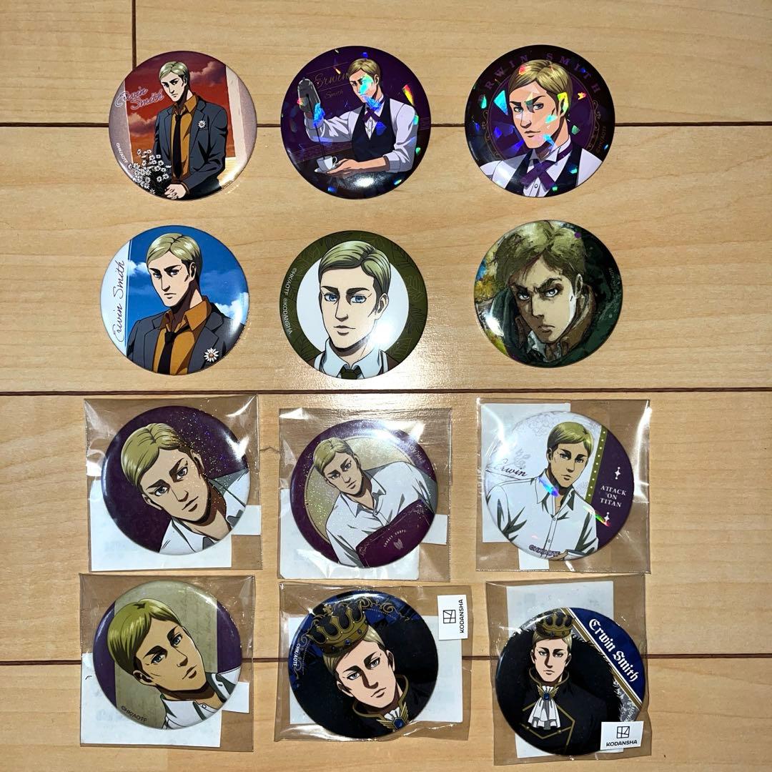 進撃の巨人 エルヴィン 缶バッジ まとめ売り - メルカリ