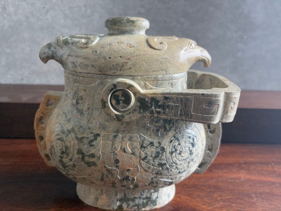 石？玉？の中国的な置物 中国美術 19cm 2.3 kg