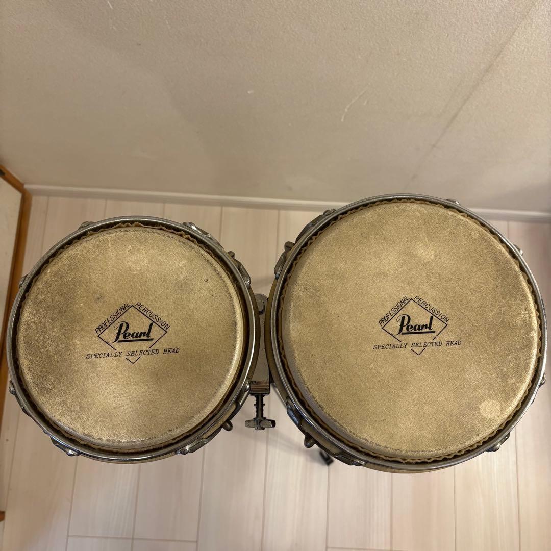 スタンド付】Pearl パール ボンゴ プロフェッショナル パーカッション