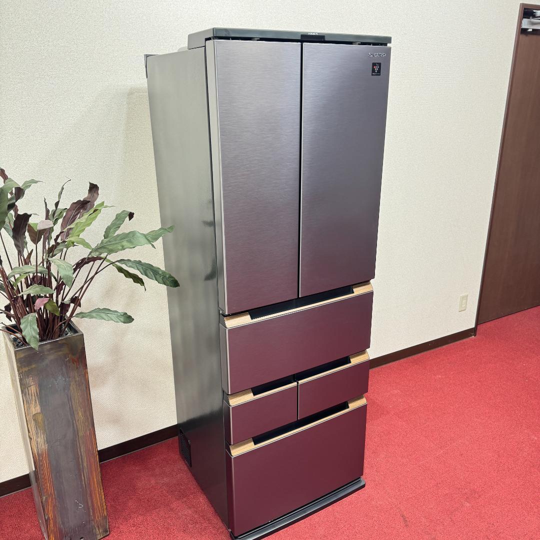 都内23区配送無料　美品シャープ6ドア冷蔵庫457L　2021年製　製氷有