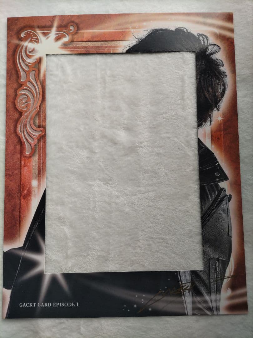 GACKTトレーディングカード台紙(直筆サイン)、専用フレーム