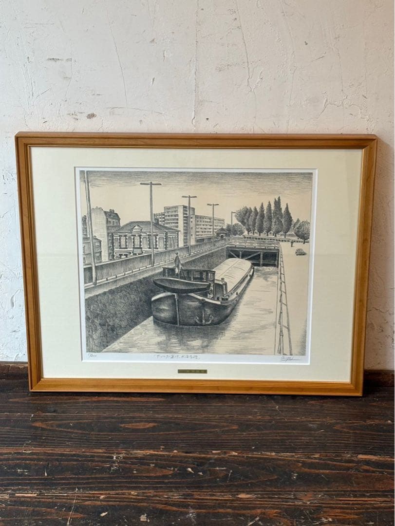 佐々木スカイ＊③ 絵画 リトグラフ セット鈴木信吾 他 直筆サイン入 額縁