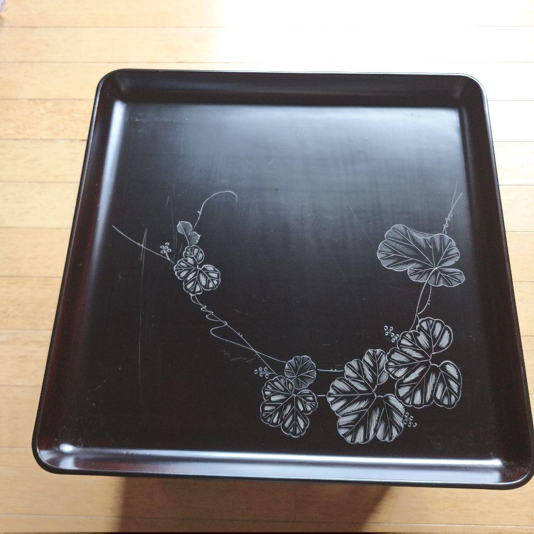 輪島塗 御膳 2客 蔦模様 脚付き つや消し - メルカリ