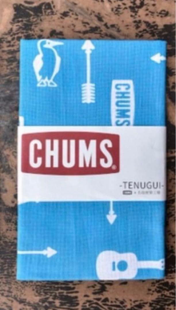 ☆完売廃盤希少CHUMS チャムス東北限定アイテム手ぬぐい水色ライト