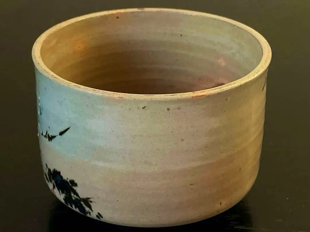 初代 尾形乾山作 絵付筒茶碗 作品保証書添付