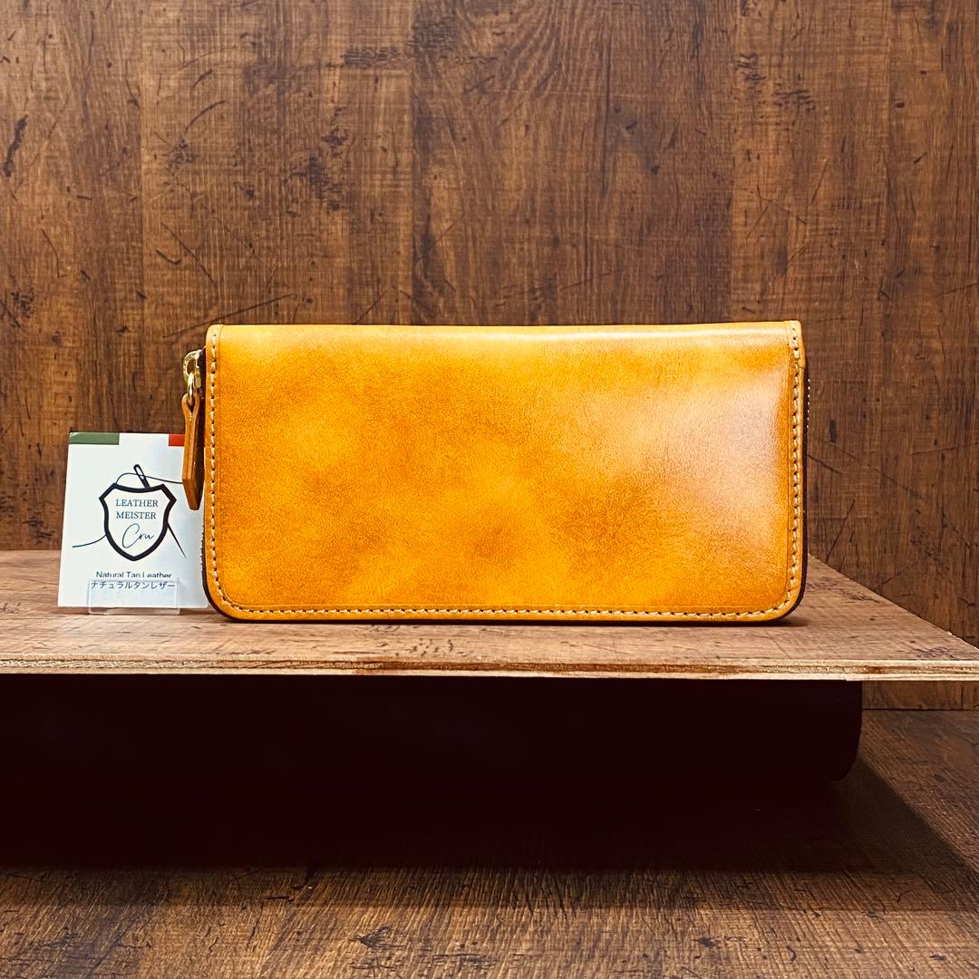 サドルレザー ラウンドファスナー メンズ財布 長財布 本革 YKK