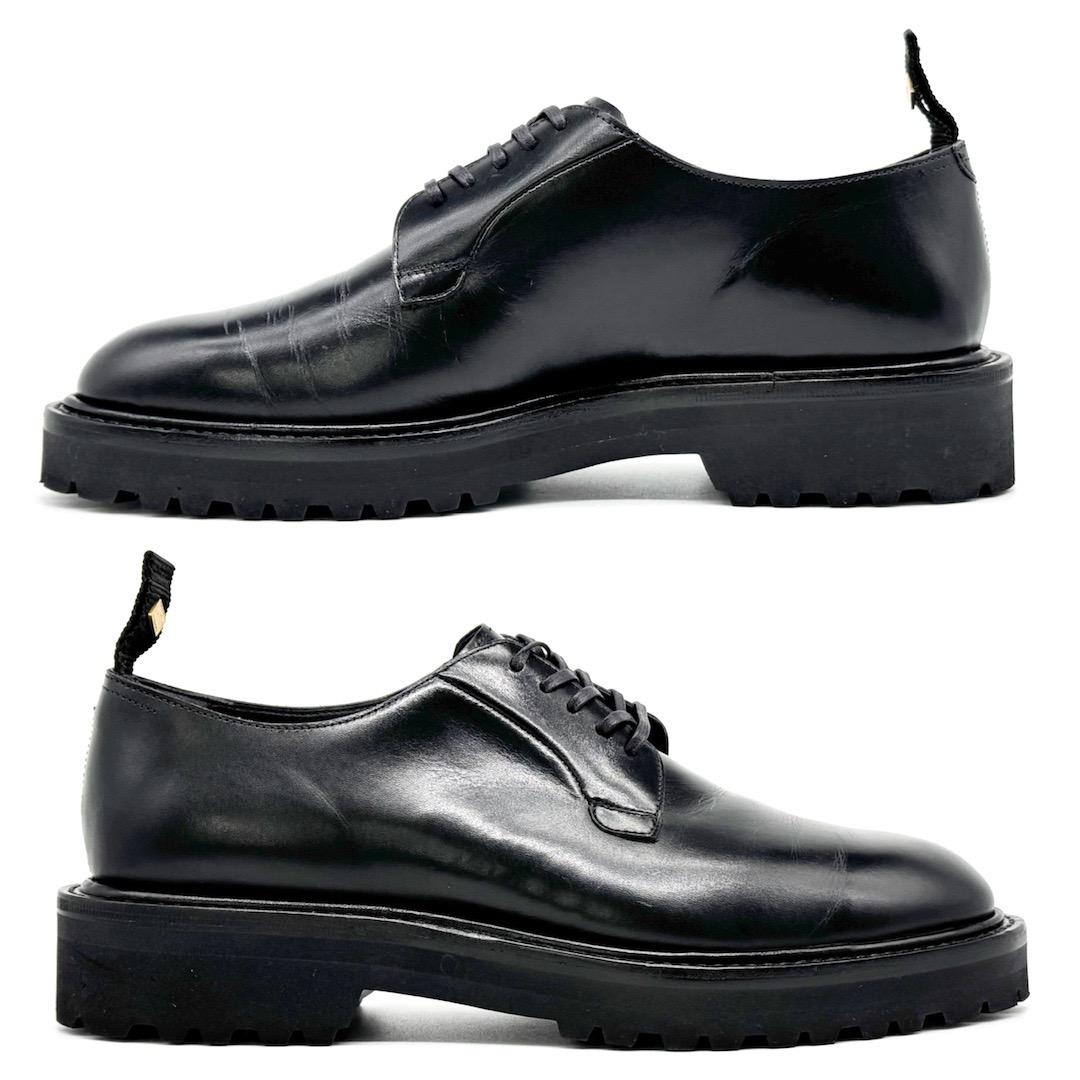 美品 WH ダブルエイチ WHS0010 ドレスシューズ 6 ブラック 革靴