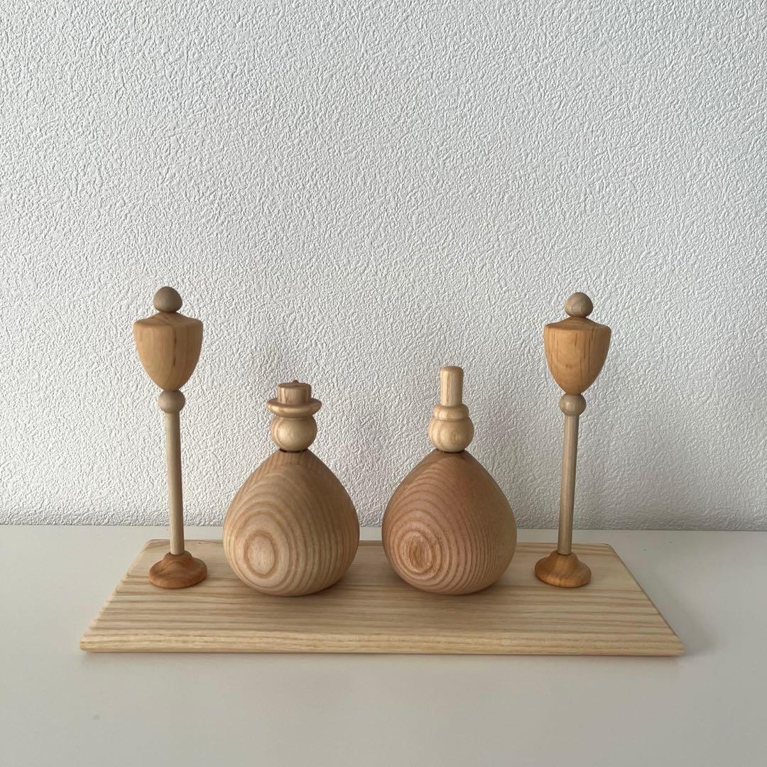 【箱に歪み有/新品正規品】lemi toys木製雛人形　コンパクト　おひなさま