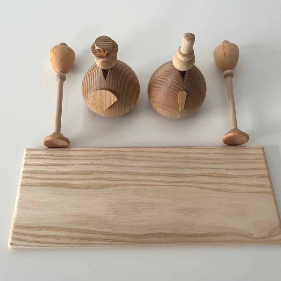 【箱に歪み有/新品正規品】lemi toys木製雛人形　コンパクト　おひなさま