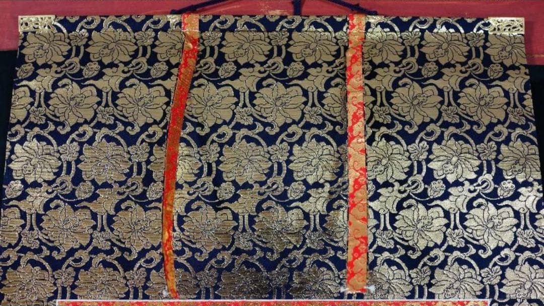 掛軸 仏画『西国三十三ヶ所御朱印』絹本 肉筆 掛け軸 Y01281-1