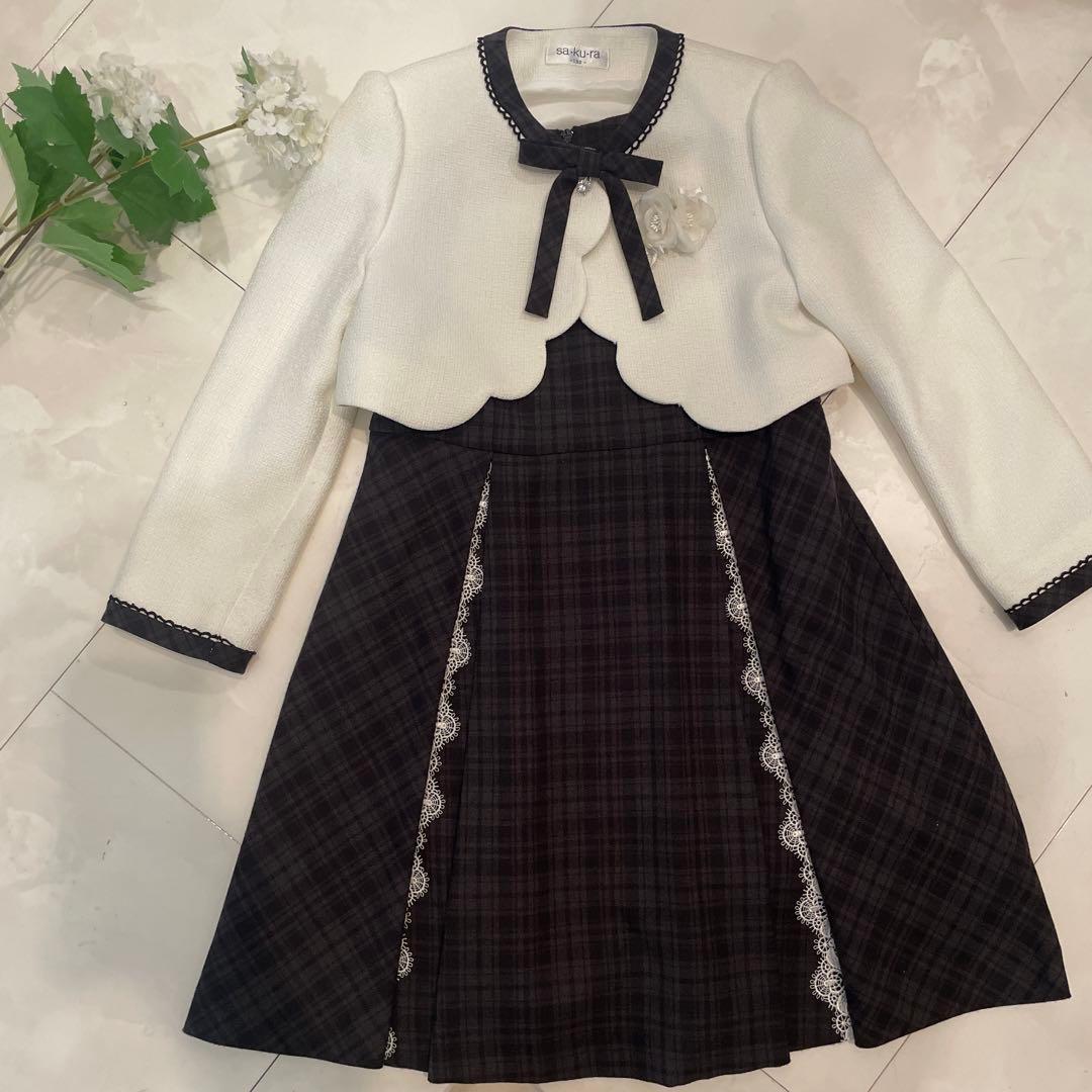 ♥キキ様♥️シャーリーテンプル♥リボンウールコート&デニムパンツ♥120♥