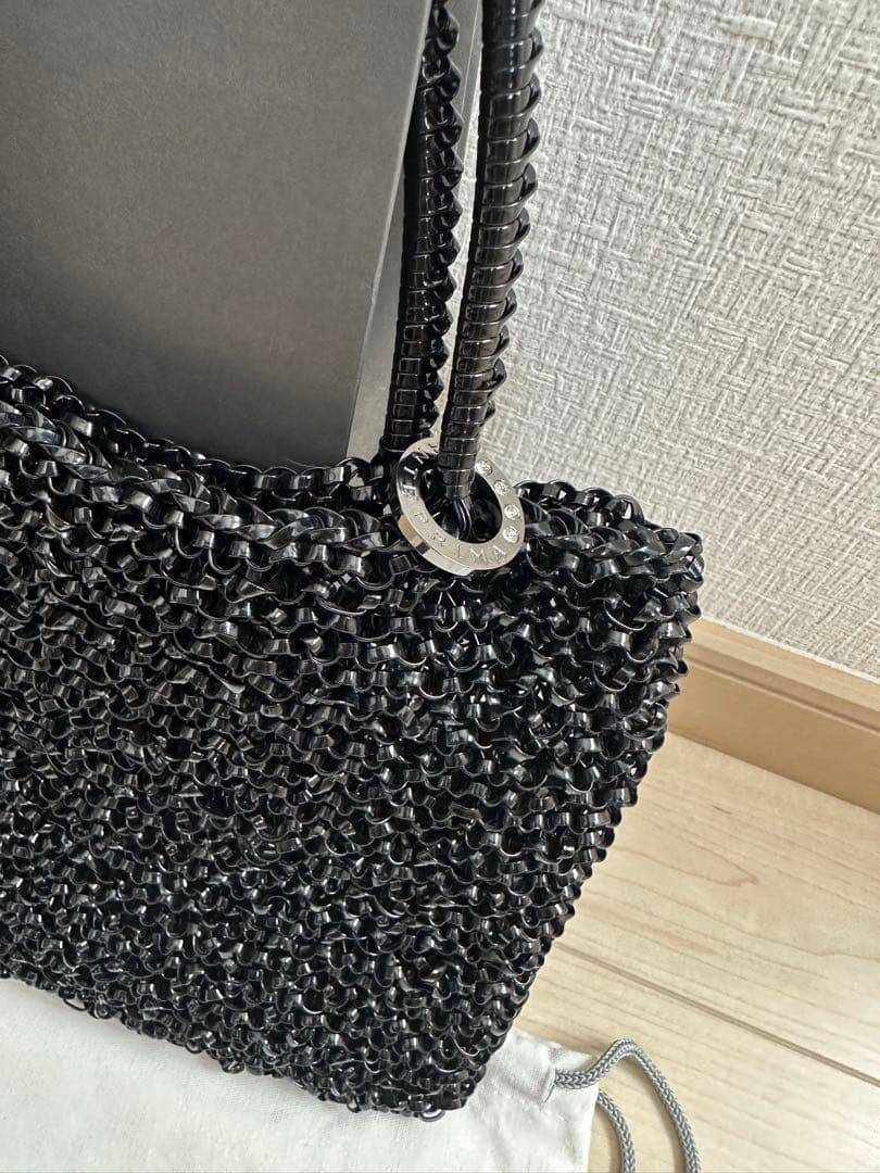 アンテプリマ ワイヤーバッグ スタンダードスクエアミディアム　ブラック新品