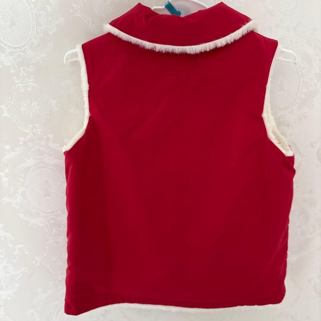 試着のみ♡シャーリーテンプル♡うさぎ♡赤♡ベスト♡8090べびふり♡アウター